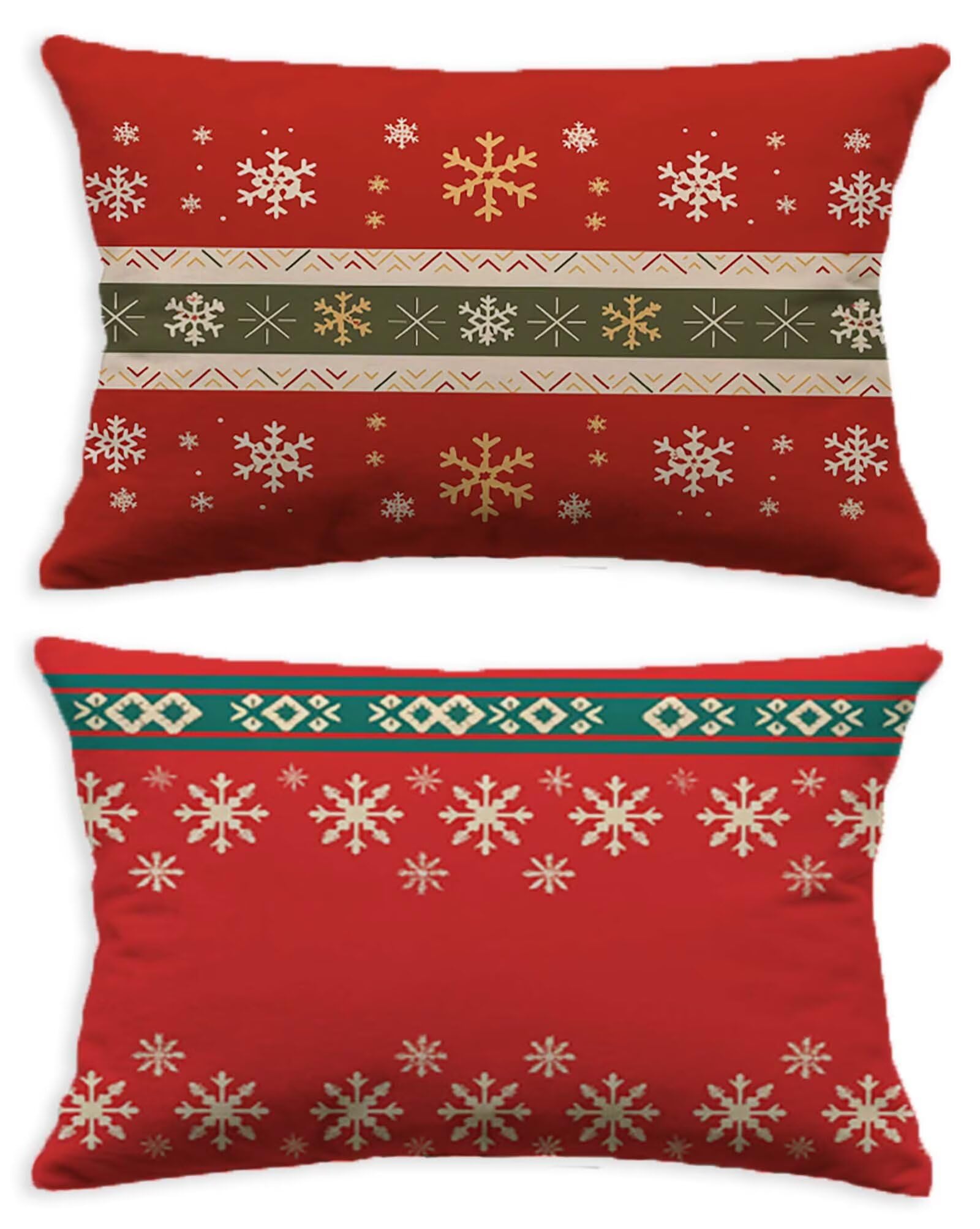 Coussin moderne rouge 50x70 lot de 2 en velours double face premium