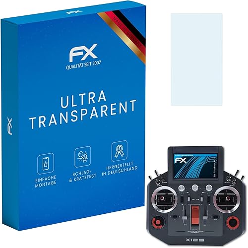 atFoliX Película protectora de pantalla compatible con FrSky Horus X12S, película protectora FX ultra transparente (3X)