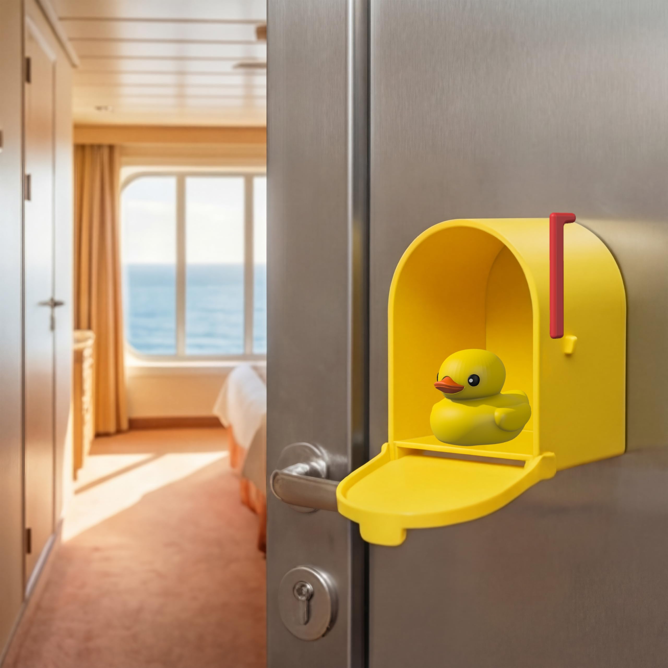 Maiguinzaa 2PCS Cruise Duck Mailbox, Magnetic Wall Mount for Cruise Ship Cabin Door, Cute Decor & Interactive Toy for Duck Hunting Game, Gift for Cruise Lovers (Yellow) — view 8