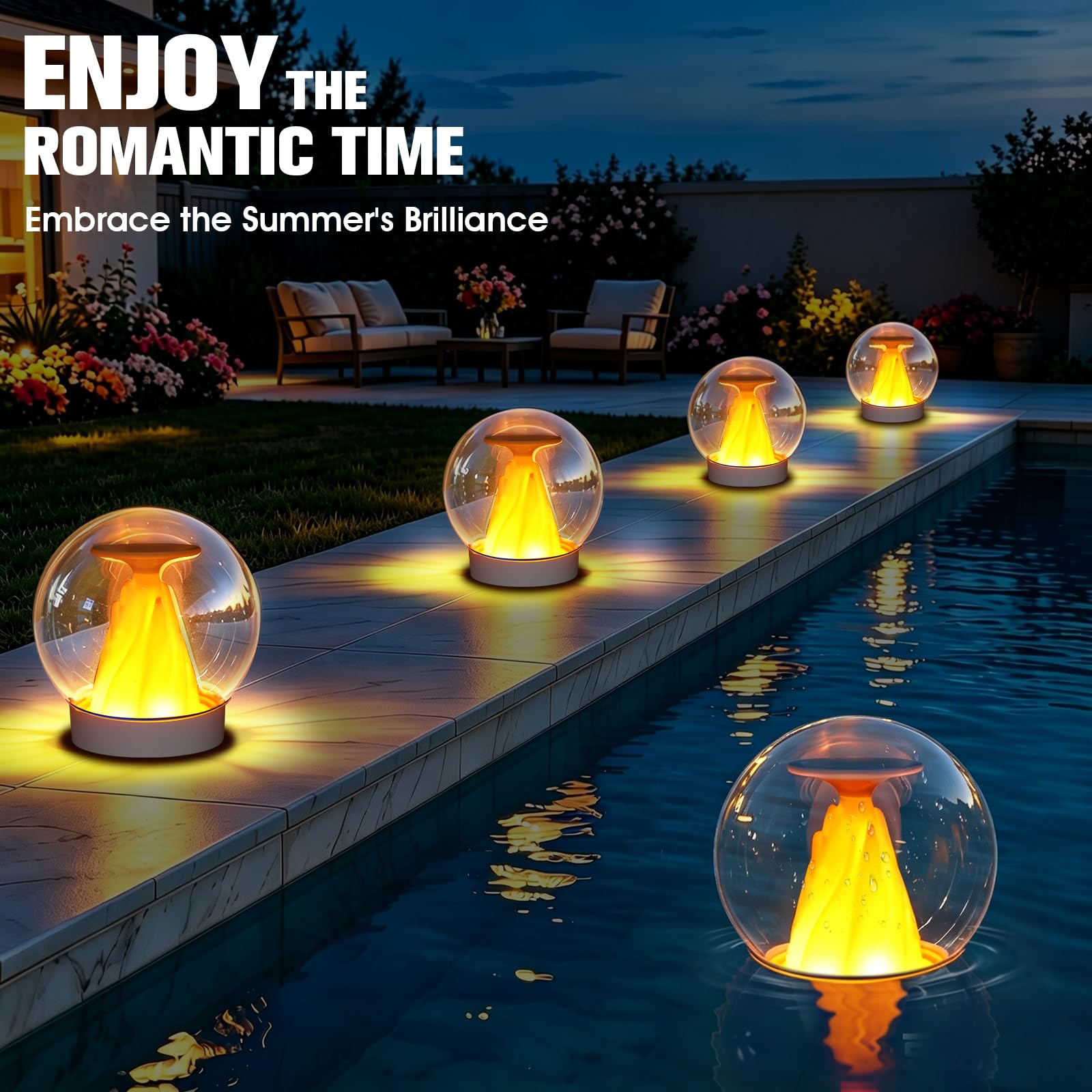 Luci galleggianti per piscina, 2026 a energia solare, luci per piscina che galleggiano, IP68, impermeabili, luci galleggianti a energia solare, accessori per piscine per feste e stagni