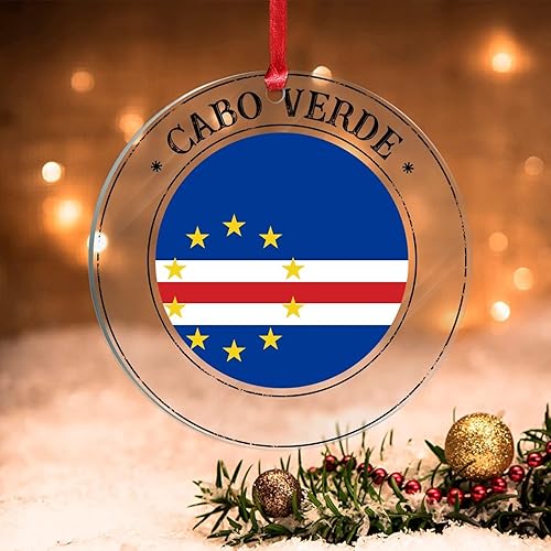 Vista 168 de Guatemala - Adornos acrílicos de Navidad, regalo de recuerdo de ciudad patriótica, adorno para árbol de Navidad, bandera nacional de Guatemala