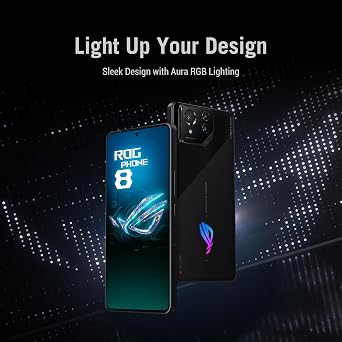 ASUS ROG Phone 8 Unlocked Android Phone, US Version, 6.78 165Hz AMOLED Display, 256GB Storage, 16GB RAM, 5500mAh Battery, 50MP Gimbal Camera, 32MP Front, Snapdragon 8 Gen 3, Dual-SIM, Phantom Black