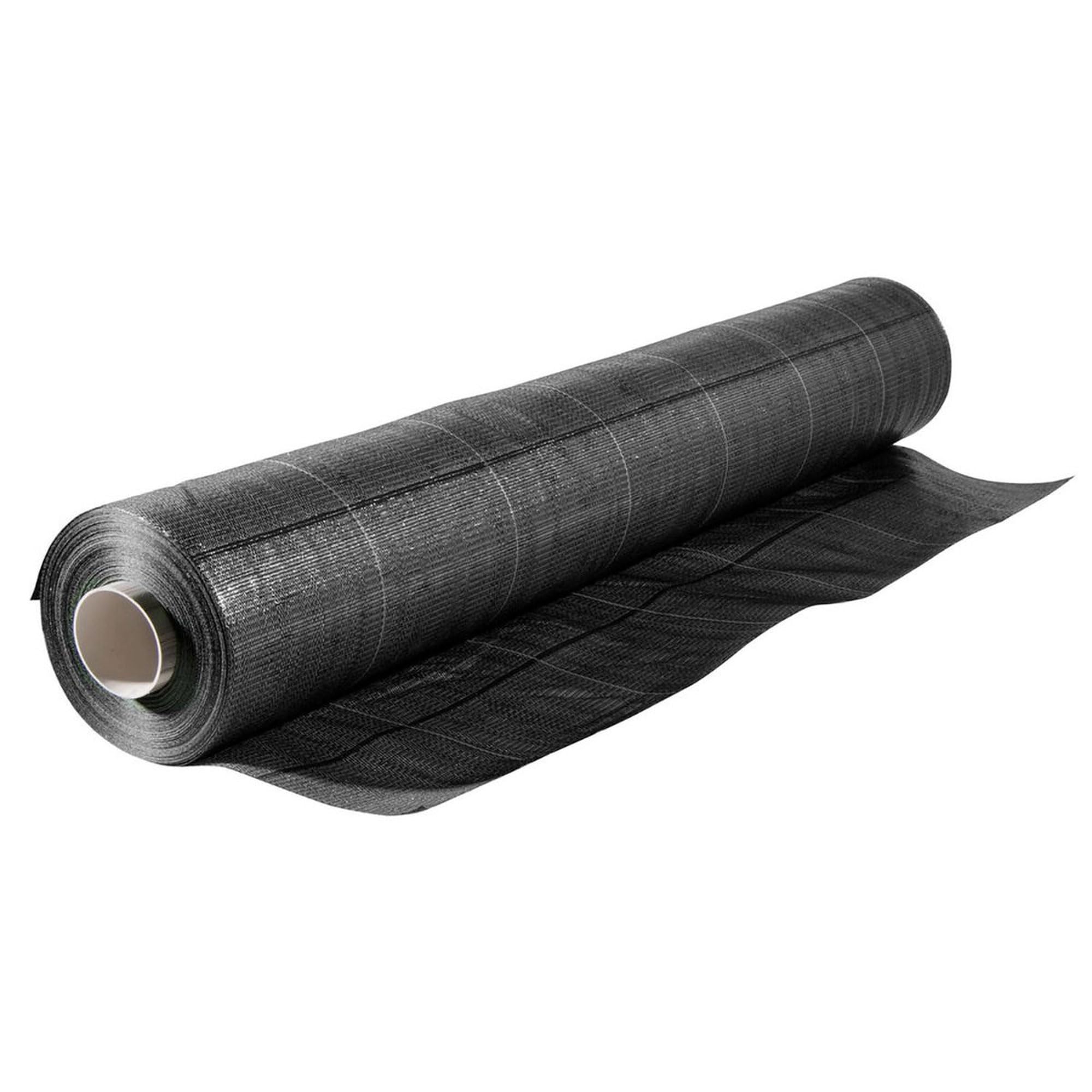 BOUDECH® Nyumput - Telo Pacciamatura 100x2,10 m 100Gr/mq Tessuto permeabile antierbacce antialga con Rivestimento Anti-UV per orto Giardino Nero