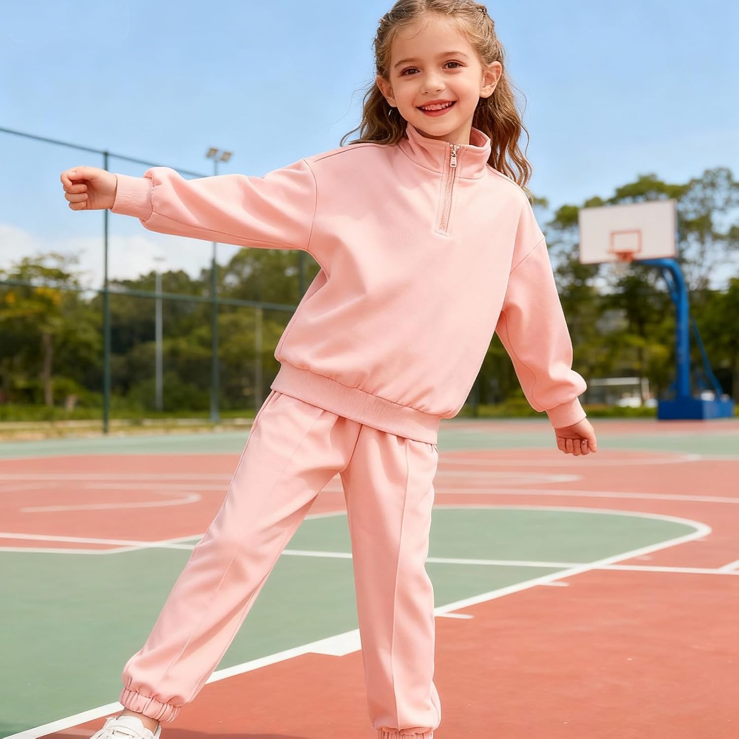 Girls Clothes 7-14 Years Sweat Suits and Sweatpants 2Pcs Girls Fall Winter Outfits - Image 5