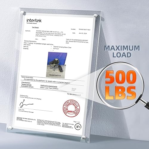 Miniatura 4 de Silla de campamento de gran tamaño acolchada con forma de luna redonda con soporte para tazas y bolsa de transporte, silla plegable y cómoda para