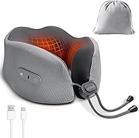 Vista 1 de arboleaf Almohada térmica para el cuello para viajes, almohada de espuma viscoelástica para avión con calefacción por zonas de grafeno, recargable