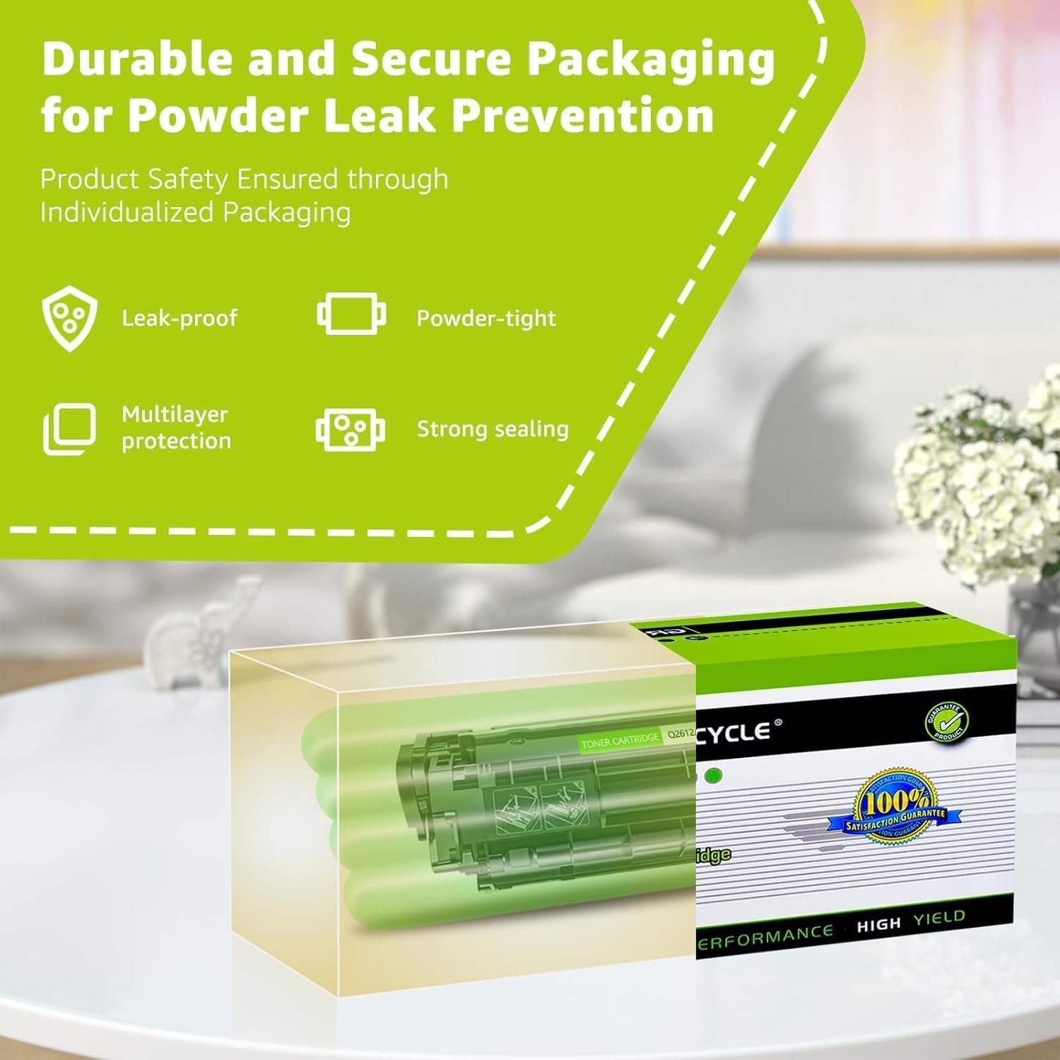 greencycle Q2612A Toner Cartridge Replacement Compatible for HP 12A Black Toner Cartridge LaserJet 1020 1010 1012 1018 1022 1022N 3015 3030 3052 3055 M1005 M1319F Printer Ink Cartridge (2PCS)