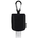 2nd Childhood Travel Hand Sanitizer Keychain - Small Refillable 2 oz Bottle with Clip-On Holder - Portable Sanitizer Case for Purse, Backpack, Gym Bag