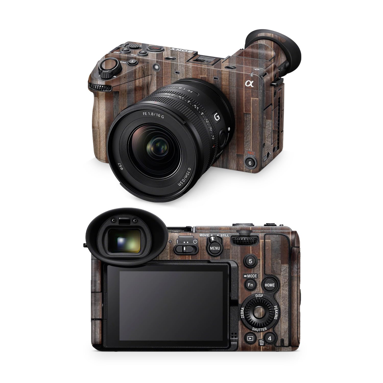 Camera Skin Compatible with Sony FX2 Digital Camera (2025) - Woody - Premium 3M Vinyl Protective Wrap Decal Cover - Easy to Apply | Crafted in the USA by MightySkins