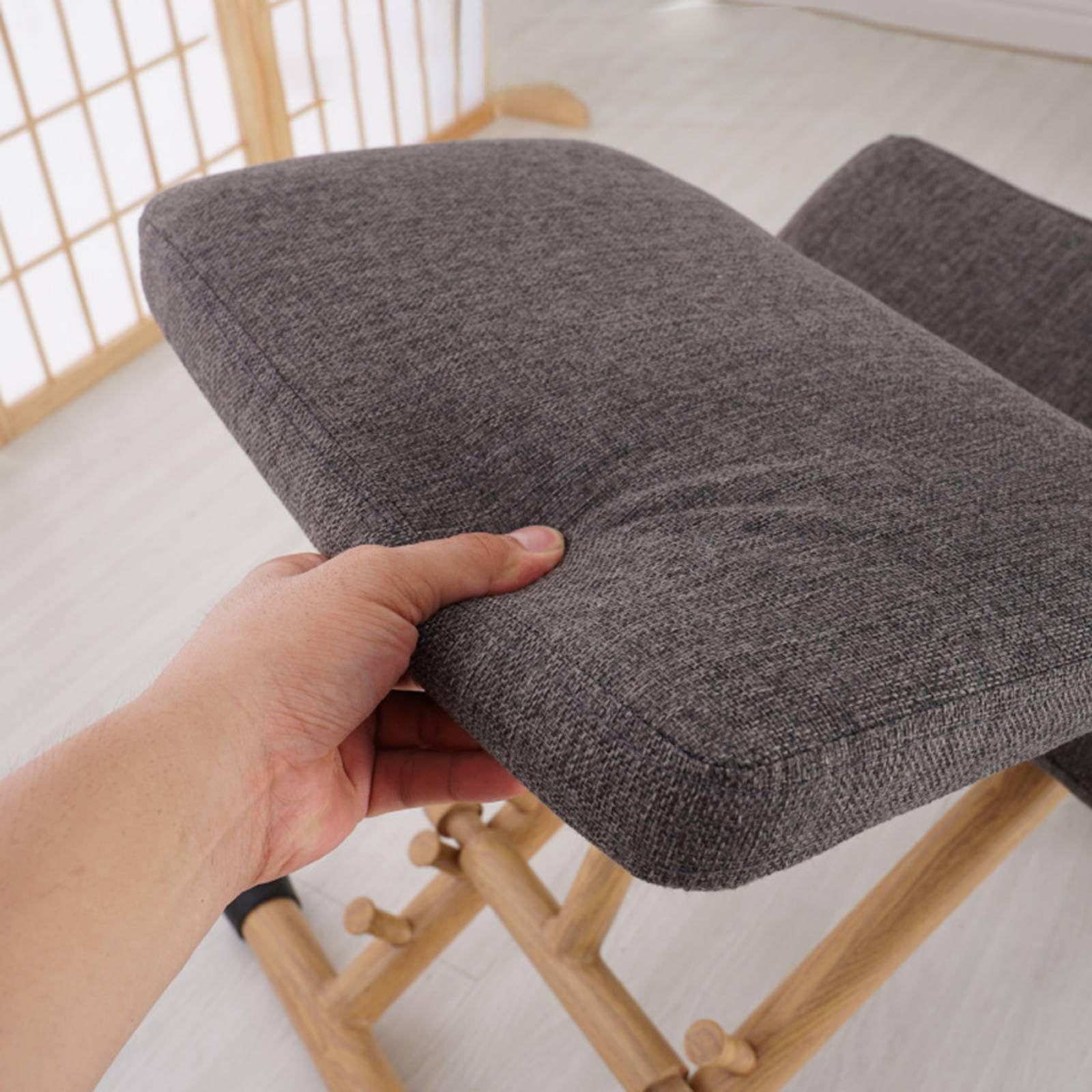 Qianly Silla de Rodillas Ajustable Silla Correctora de Postura Plegable Taburete Ergonómico Rodillas para Niños, Estudiantes, Dormitorio, Gris, con Respaldo