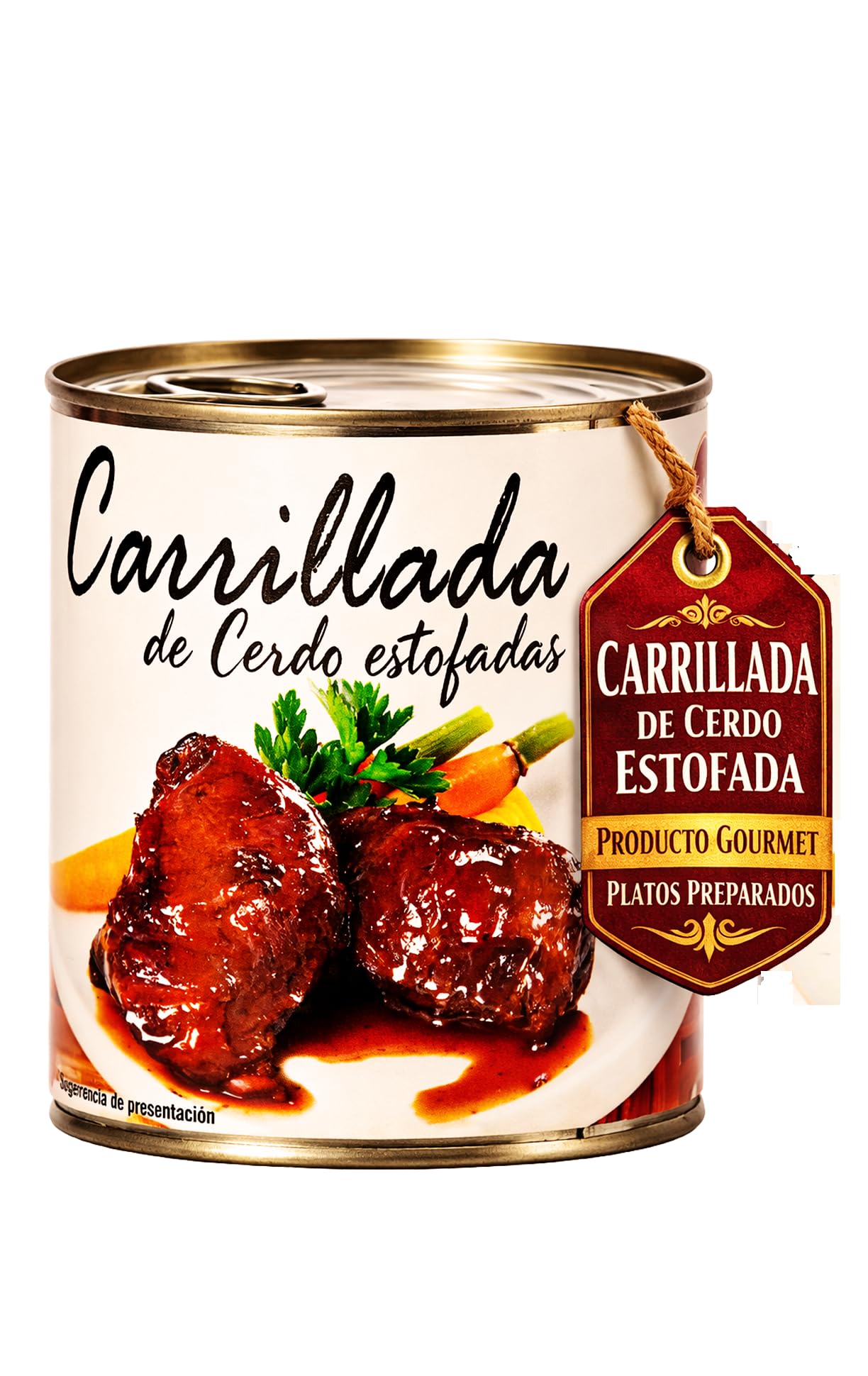 POLGRI Carrilladas de Cerdo Estofadas Conserva Gourmet 800 g Carne Melosa Lista para Calentar