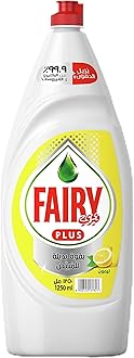 Plus Lemon Dishwashing Liquid Soap, With Alternative Power To Bleach, 1.25L