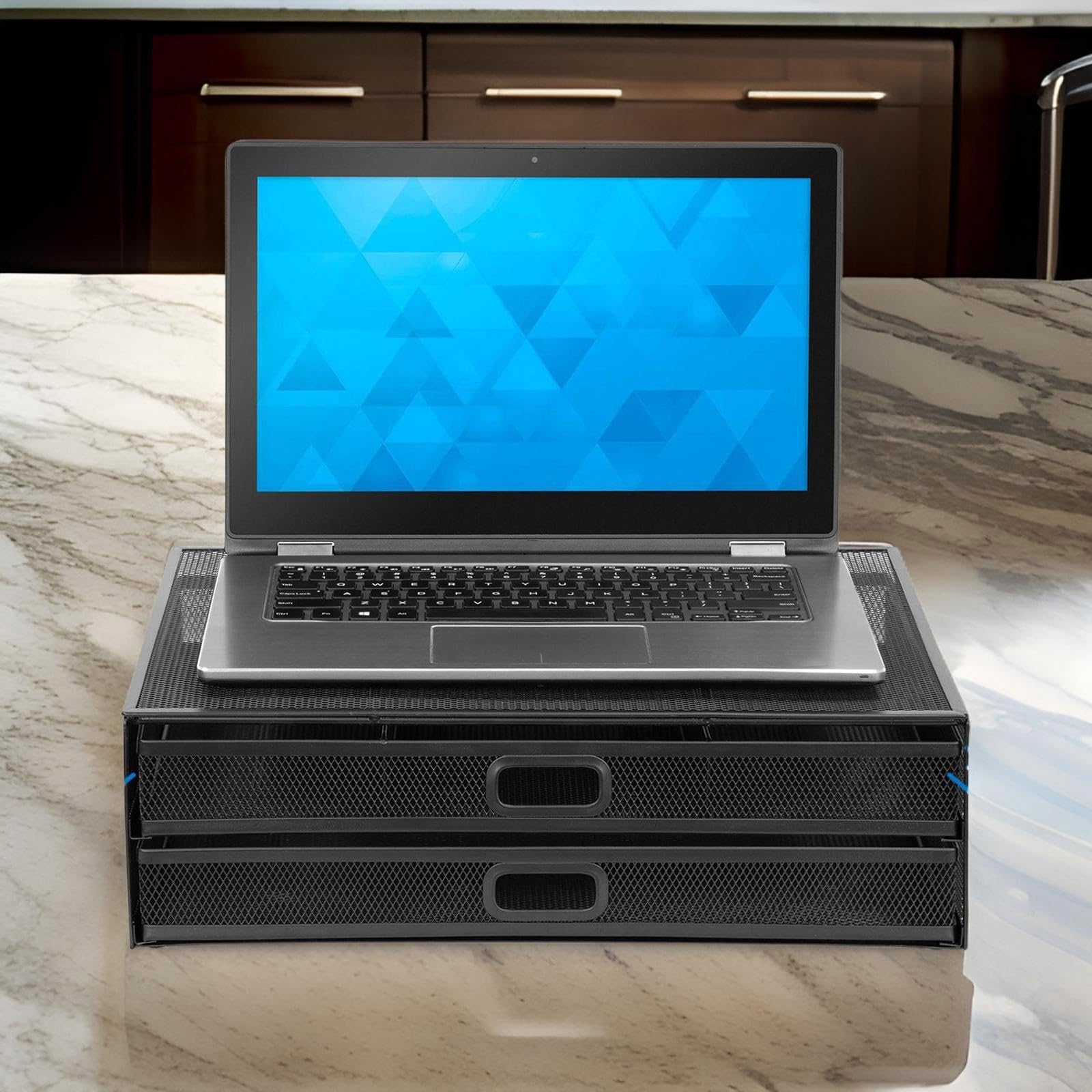Supporti per monitor di computer Rialzi Rialzi Organizzatori da scrivania con cassetto Forniture scolastiche Supporto per computer con cassetti Organizzatori da scrivania