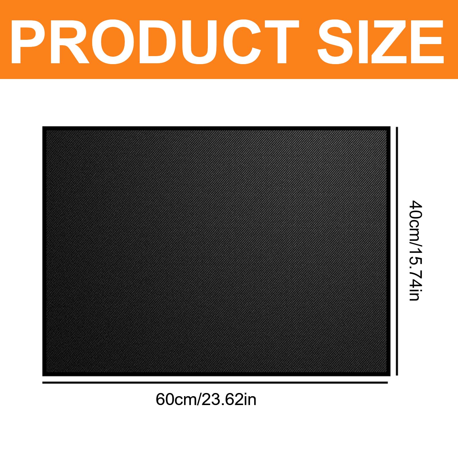 Tappetino ignifugo in silicone in fibra di vetro (40 x 60 cm) – base ignifuga per barbecue, friggitrice ad aria e macchina da caffè | resistente al calore, antiscivolo e impermeabile