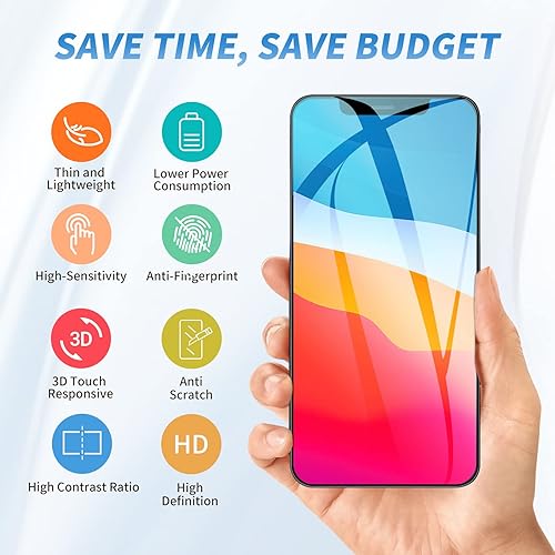 Miniatura 5 de Para iPhone 12/12 Pro Reemplazo de pantalla de 6.1 pulgadas con altavoz de oído y sensor de proximidad, 12pro 3D pantalla táctil LCD digitalizador