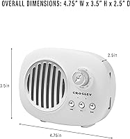 Vista 7 de Crosley CR3044A-MN Piper Portable Bluetooth Speaker, Mint