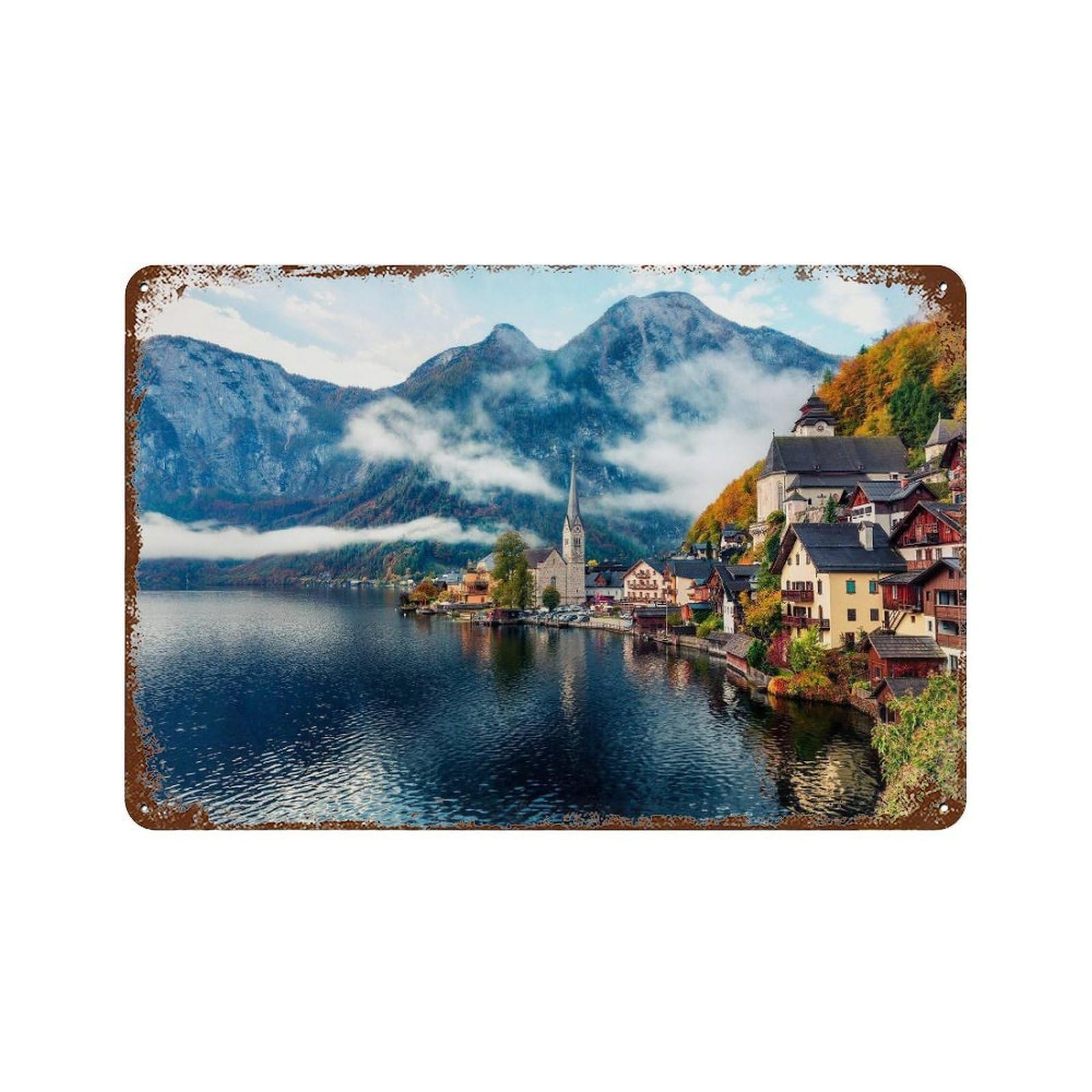 xiaoxiaoshen Real Photo Austria Decor Europe Wall Decor Art Metal Tin Poster Modern Home Decor Art Home Bar Shop Decorations Vintage Sign 20x30cm