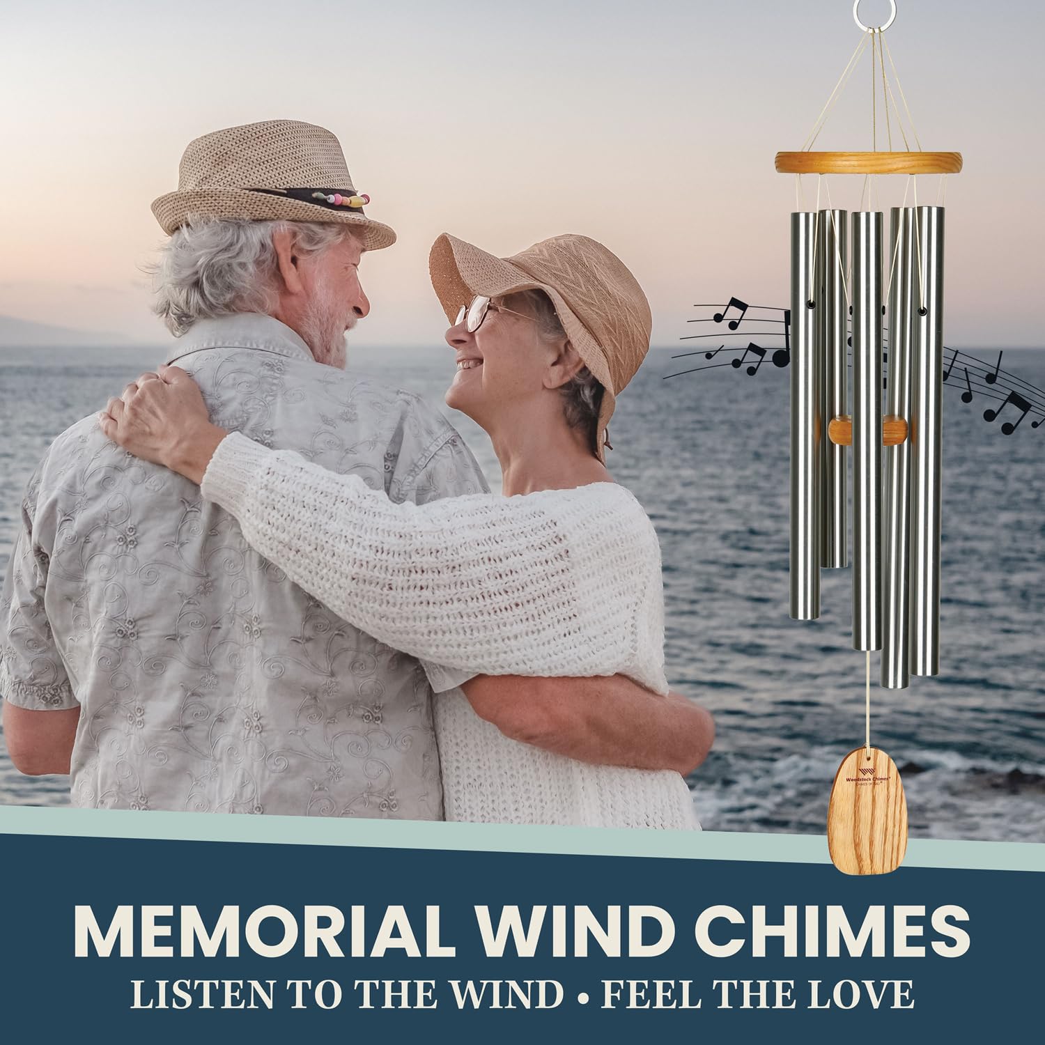 Woodstock Chimes BWS Windspiel Chimes of Bali, Silber, 63,5 cm
