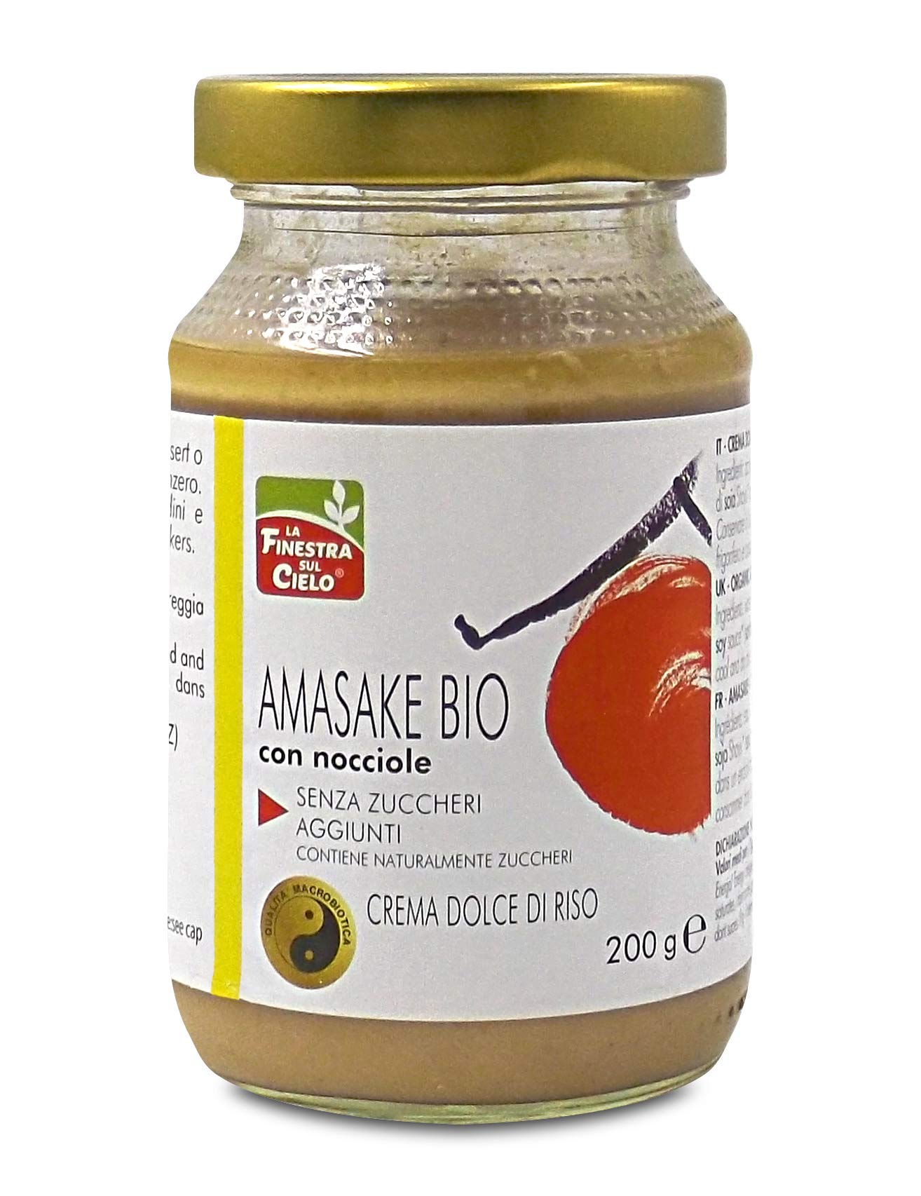 La finestra sul cielo, Amasake di riso integrale con nocciole bio, senza zuccheri, 200g