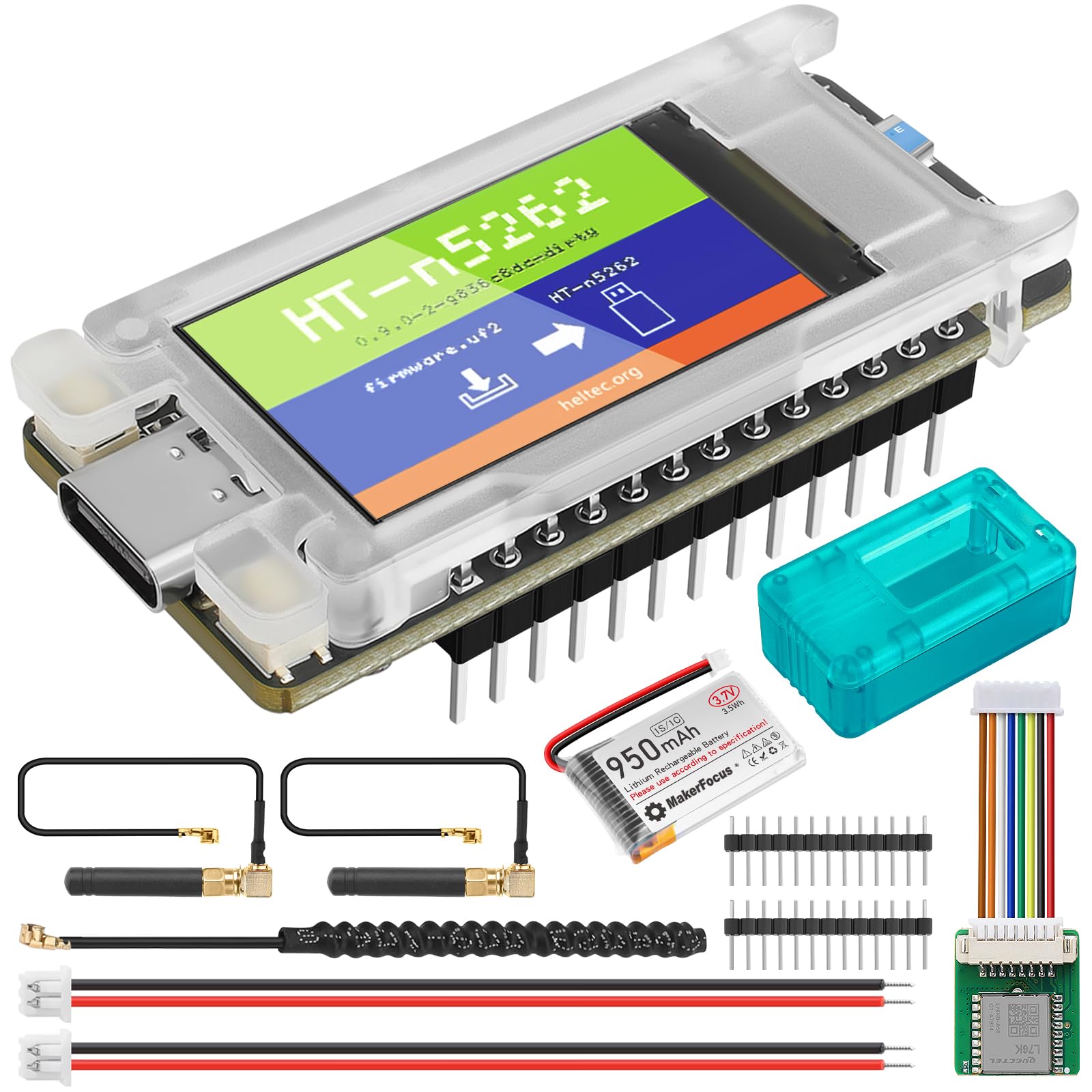 Heltec Mesh Node T114 – NRF52840, SX1262 LoRa, GPS, Batteria 950 MAh, Display TFT 1.14″ Per Progetti IoT E Meshtastic