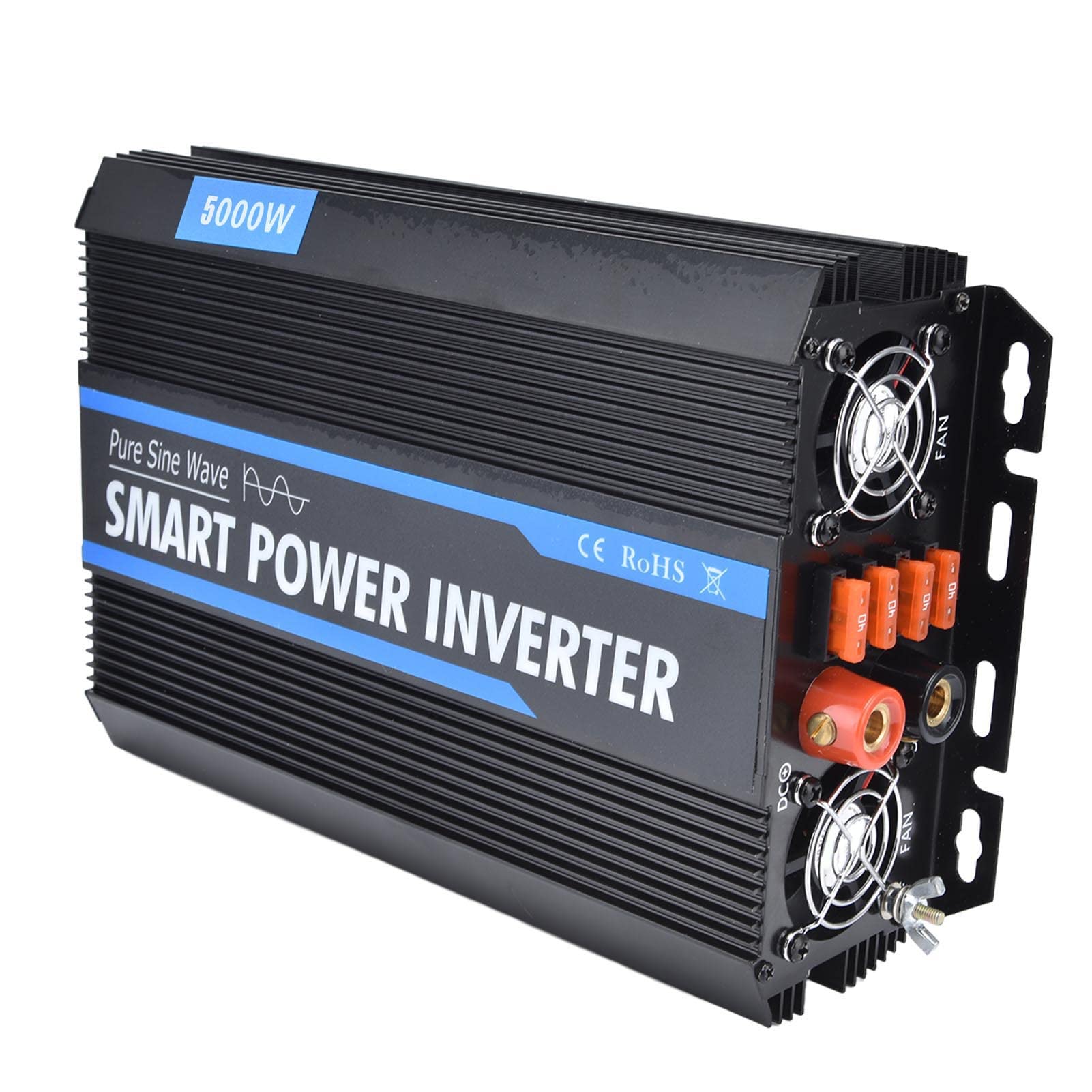 Ejoyous Przetwornica Mocy Przetwornica Czystej Fali Sinusoidalnej Stop Aluminium DC 12 V na AC 220 V 12000 W Szczytowy Wyświetlacz Cyfrowy Podwójne Gniazda AC Zdalny Przełącznik USB do Użytku W