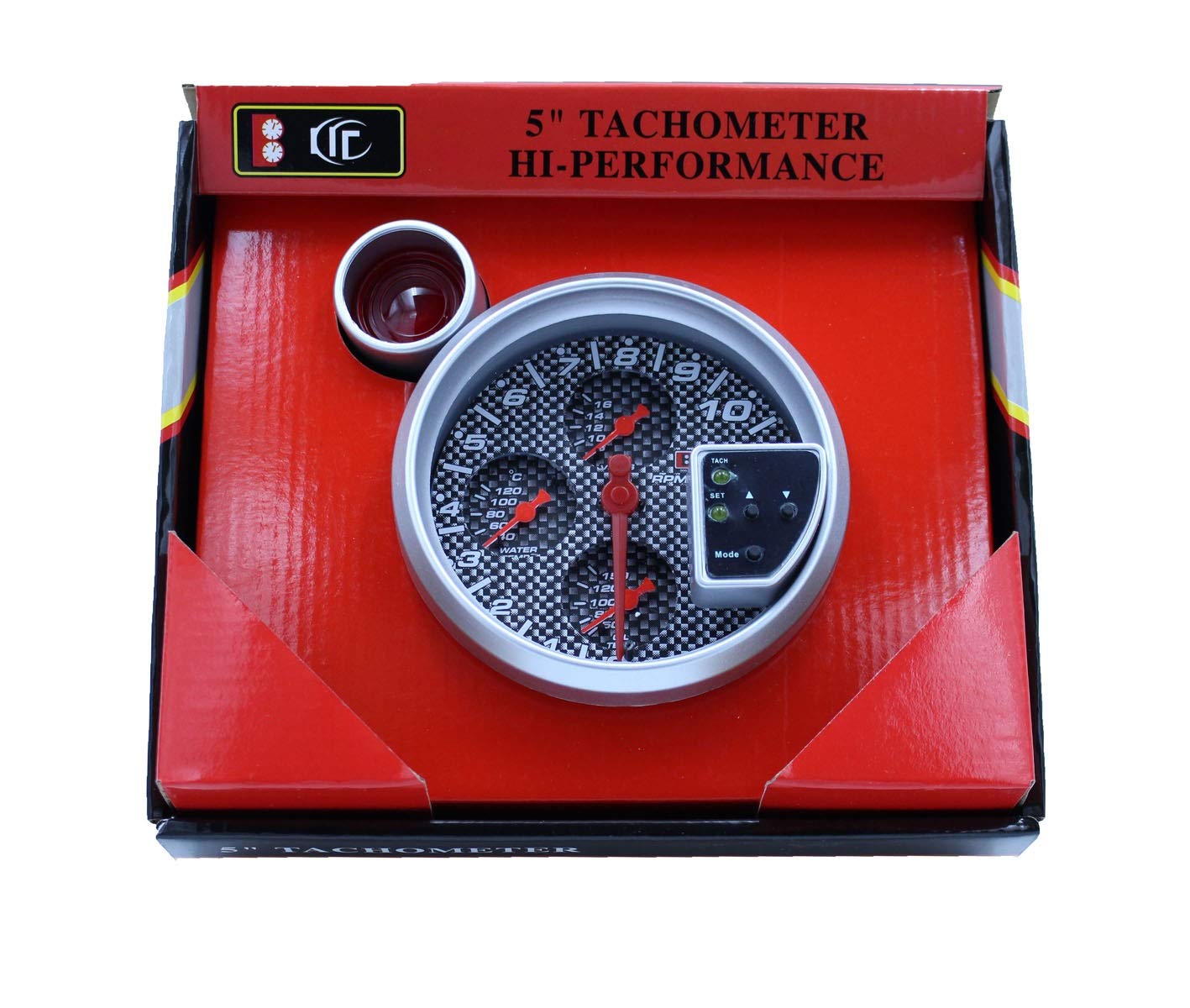 Instrumentación Instrumento de modificación multifunción automotriz de 5 "4 en 1 Temperatura del Agua Temperatura del Aceite Voltaje Presión del Aceite Tacómetro