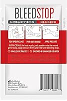 Vista 3 de BleedStop™ Polvo de primeros auxilios para coagulación de la sangre, kit de trauma, pacientes anticoagulantes, seguridad para acampar