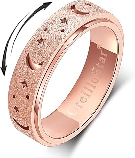 OreilleStar Anxiety Ring for Women Spinner Ring Fidget...