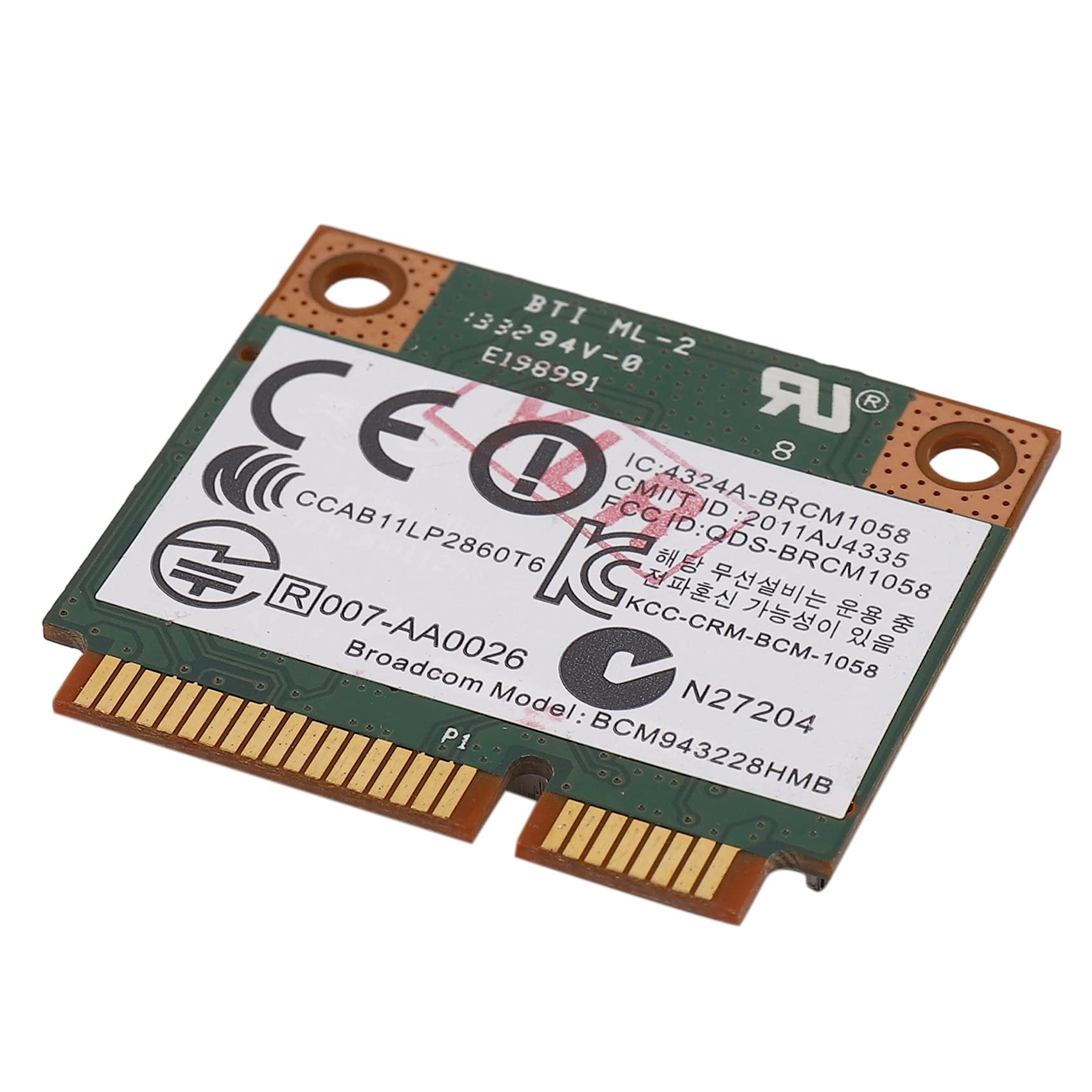 Doppio Band 2.4 5G 300M 802.11A / B/G WiFi Bluetooth 4.0 Half Mini Pci-E Card per Bcm943228Hmb 718451-001