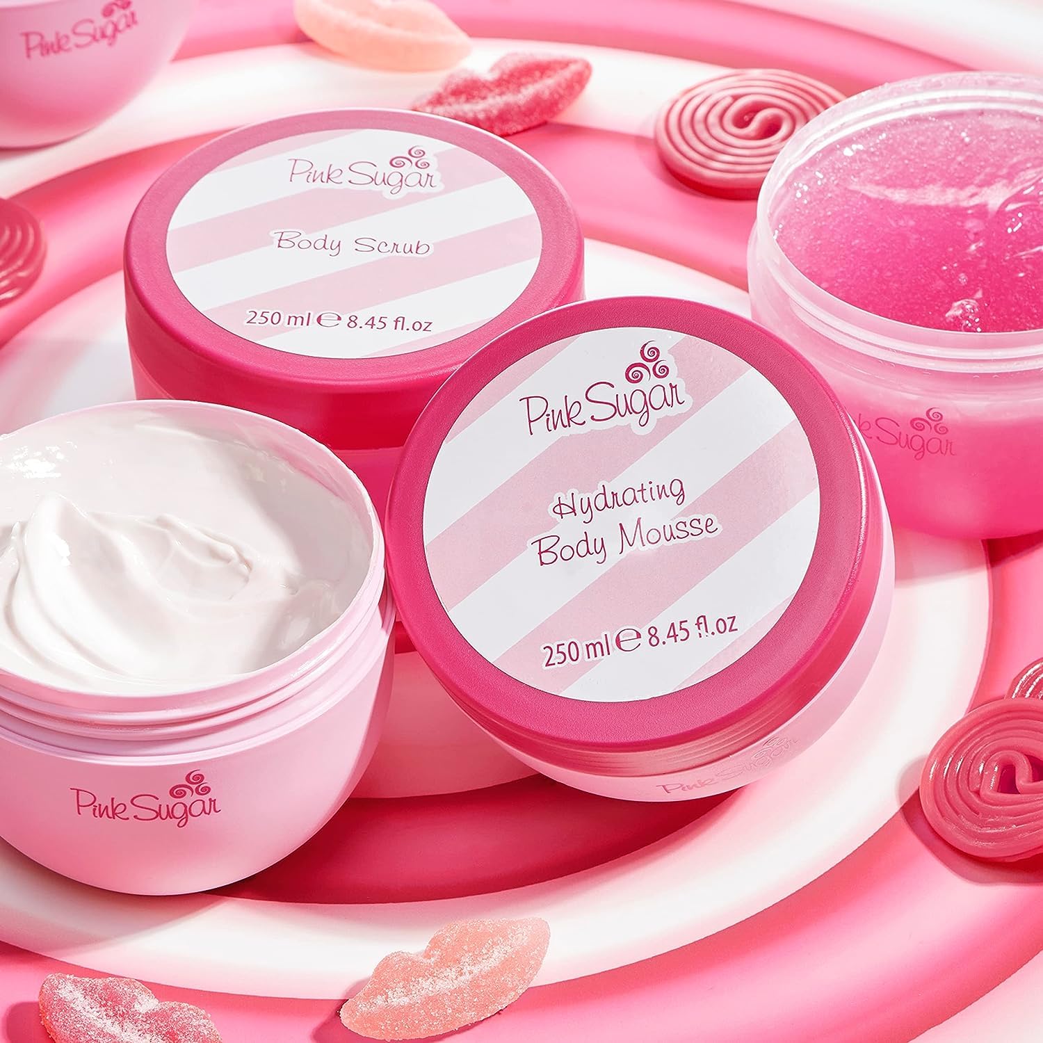 Pink Sugar Eau de Toilette Perfume for Women, Floral + Fruity Scent, Notes of Raspberry, Cotton Candy, and Vanilla, Sweet and Sensual Fragrance: 3.4 FL oz Body Mousse