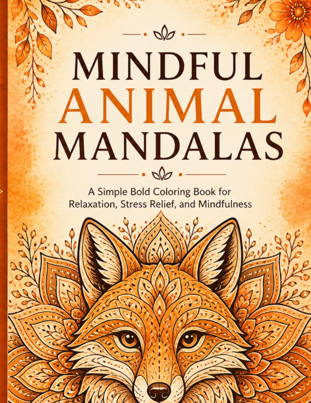 Mindful Animal Mandalas: A Simple, Bold Coloring Book of Animals for Relaxation, Stress Relief, and Mindfulness