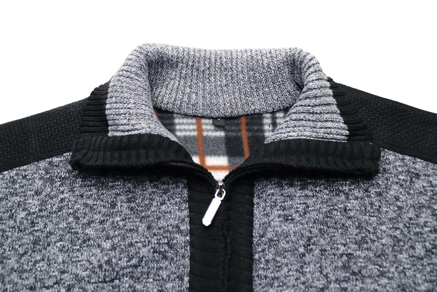 Herren Strickjacke Cardigan Fleece-gefüttert Strickjacken Sweatjacke Langarm Winterjacke
