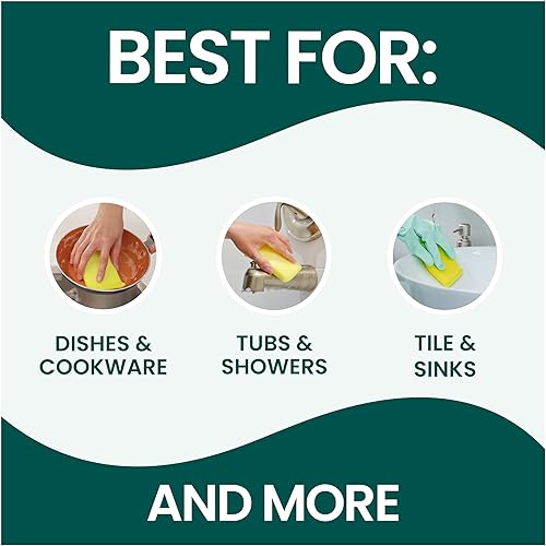 Miniatura 5 de Scotch-Brite Dobie - Almohadillas de limpieza ideales para lavavajillas, cocina, baño y más, sin arañazos, 12 almohadillas