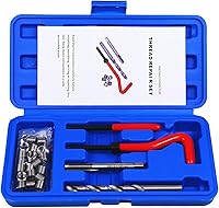 Vista 1 de 25 piezas Kit de reparación de roscas M8 x 1.0mm Kit de insertos de reparación de roscas métricas compatibles con juego de herramientas manuales