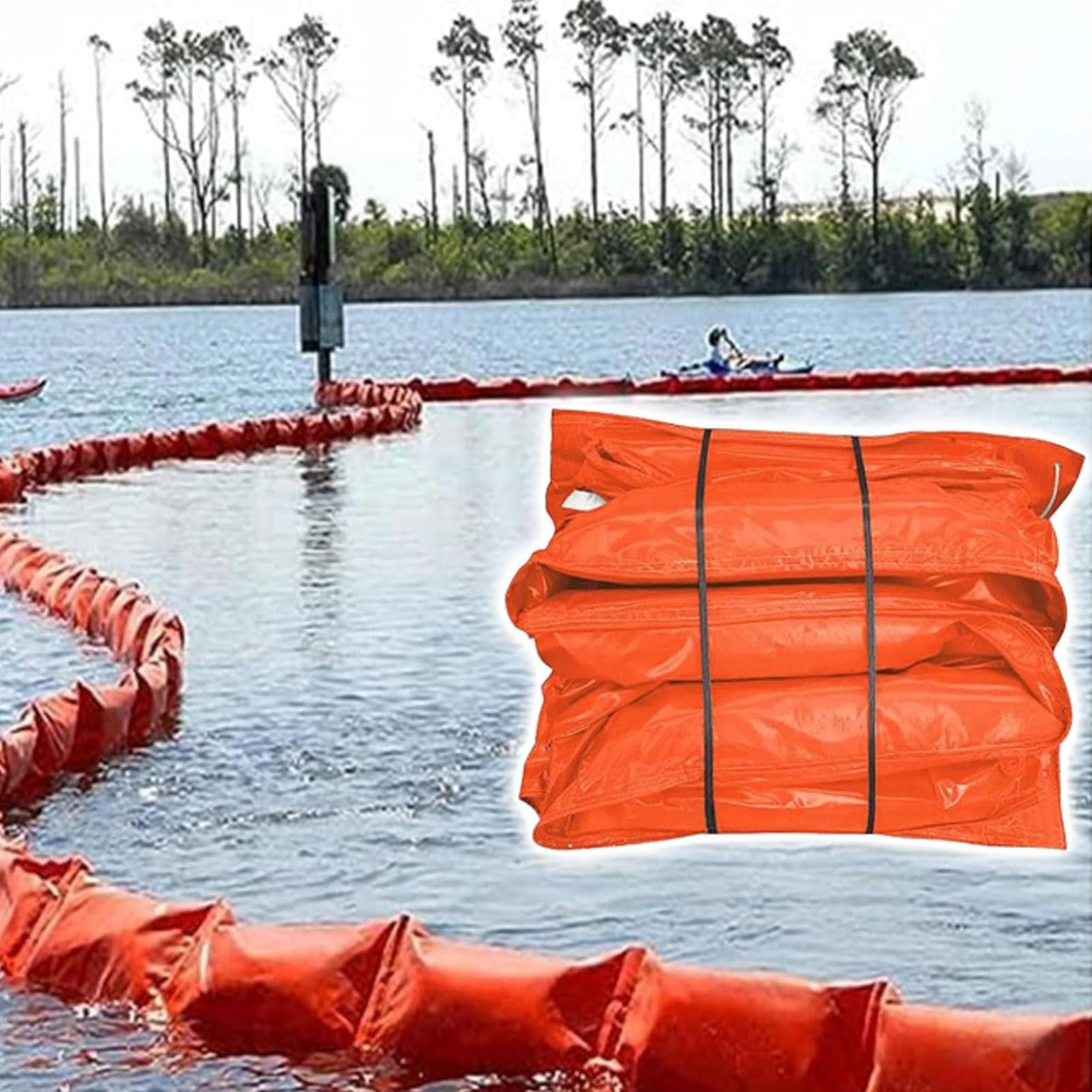 LYDBMYT Heavy-Duty Floating Oil Containment Boom for Marine Spill Response and Debris Control in Ports and Rivers