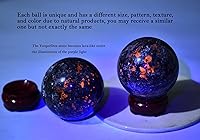 Vista 115 de AMOYSTONE Bola de aventurina azul Natural Cuarzo Cuarzo Cristal Esfera Piedra Bola con Base de Madera