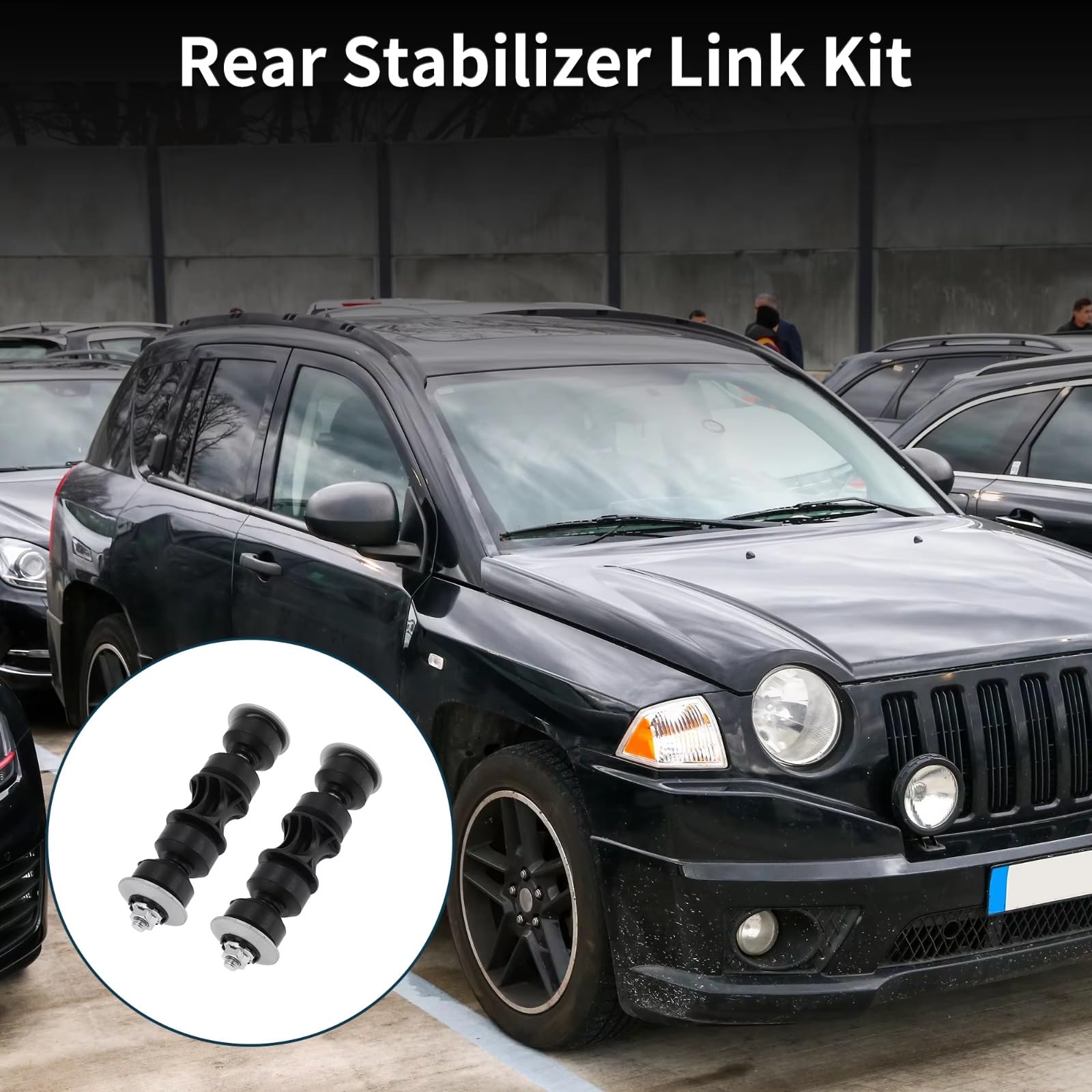 Bieletas de Barra estabilizadora Delantera 1 par Bieletas de Extremo de Barra estabilizadora Delantera para automóvil 5151803AA Compatible con Jeep Compass Patriot 2010-2017