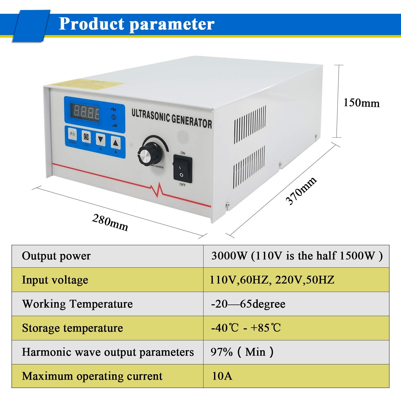 Amazon.com: 300W Frequency Ultrasonic Generator Ultrasonic