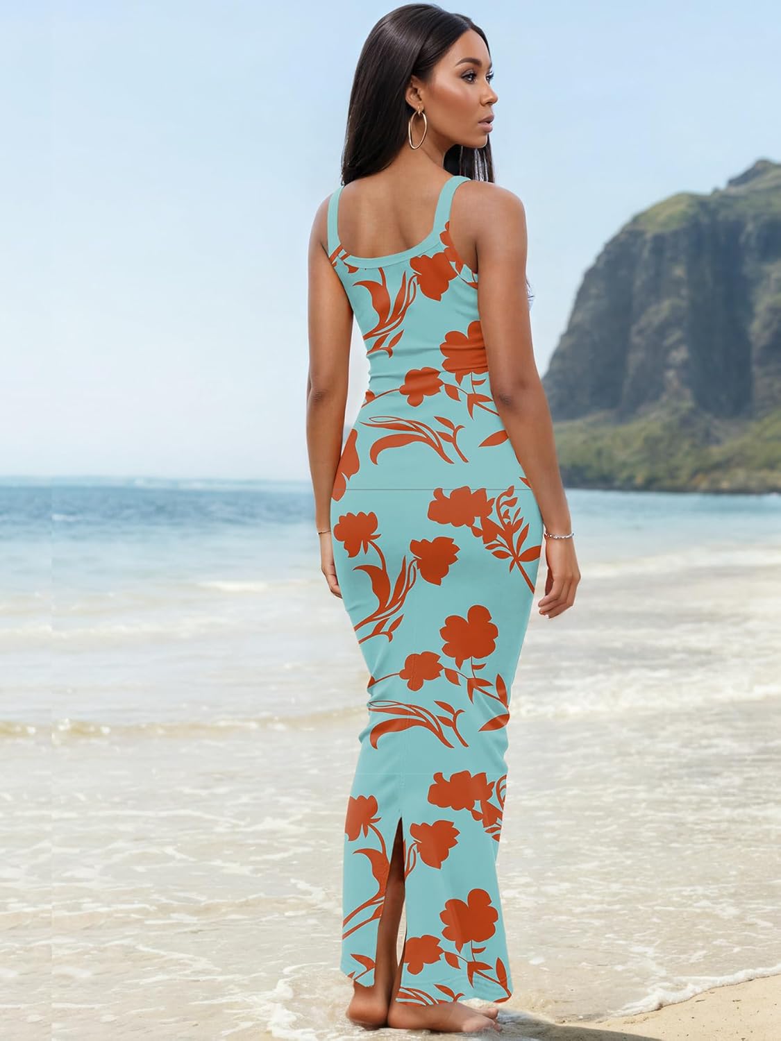 Nimsruc Women Summer Long Dress Casual Slip Sexy Slim Sleeveless Bodycon Maxi Dresses for Women 2024 - Image 4