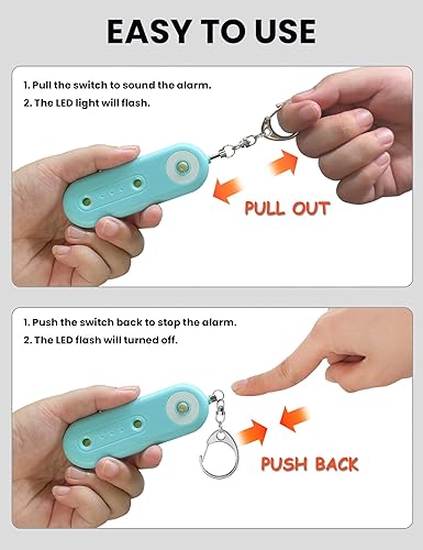 Miniatura 2 de ROTOPATA Llavero de alarma de seguridad personal para mujer, recargable de 130 dB de autodefensa de emergencia con luz estroboscópica LED para
