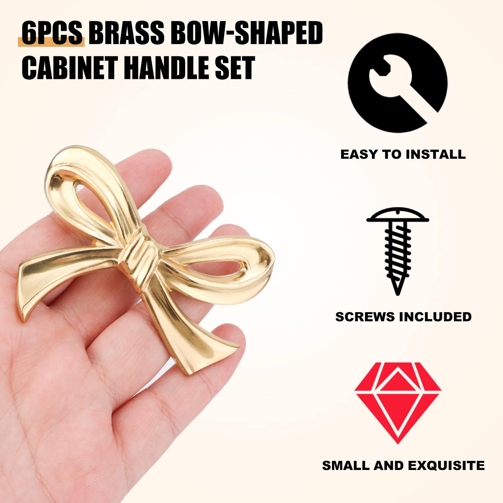 6pcs Bow Shape Cabinets Knobs, Brass Bow Furniture Door Pulls Vintage Gold Drawer Knobs Decorative Bow Dresser Handle Gold Bow Hardware for Dresser Home Kitchen Cupboard Drawer Wardrobe Pulls - Amazon.com 6pcs Bow Shape Cabinets Knobs, Brass Bow Furniture Door Pulls Vintage Gold Drawer Knobs Decorative Bow Dresser Handle Gold Bow Hardware for Dresser Home Kitchen Cupboard Drawer Wardrobe Pulls - Amazon.com