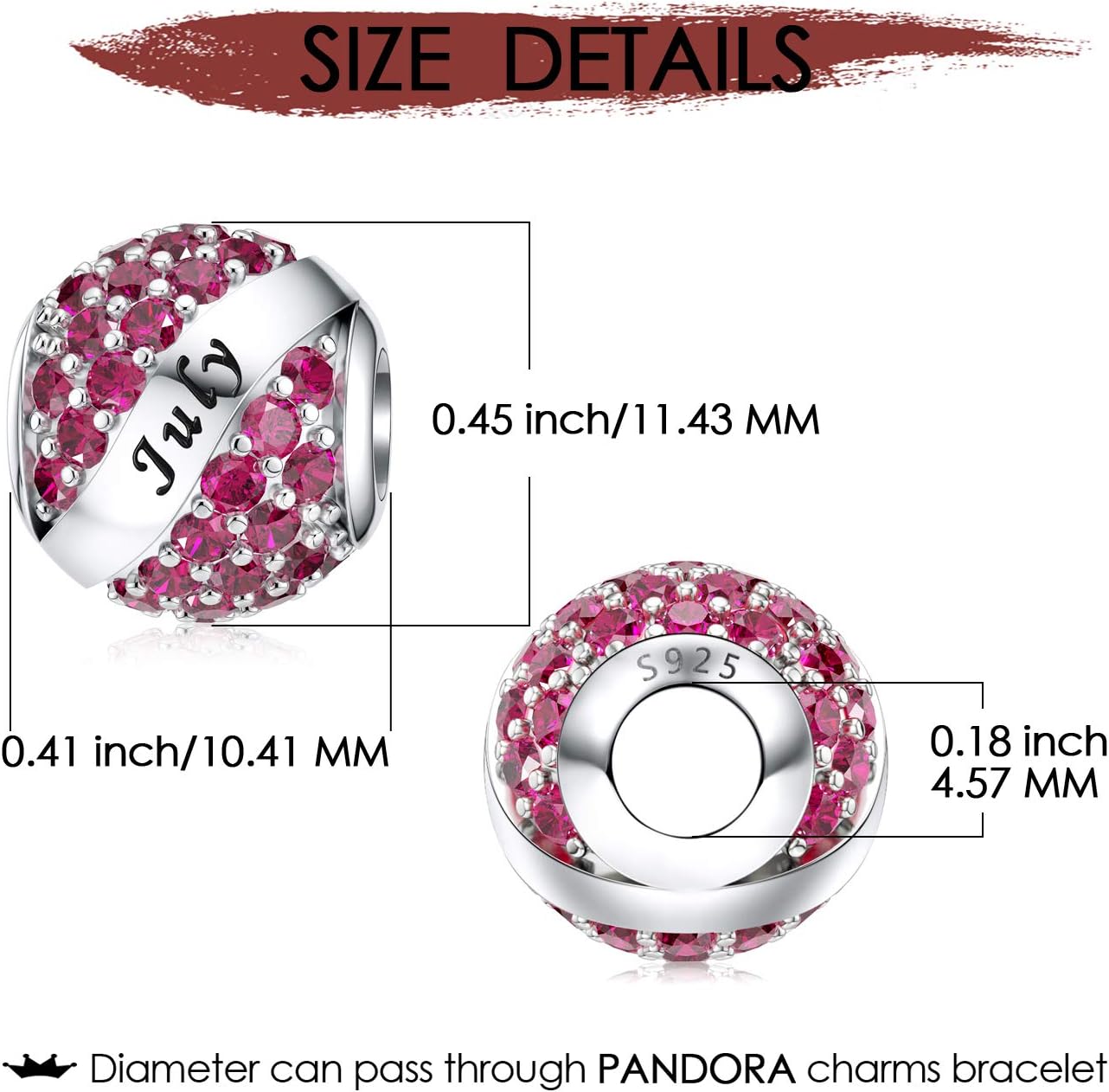 JIAYIQI Birthday Charm Fit Charm Bracelets Necklace, 925 Sterling Silver Pendants Beads for Women Jewelry - Image 5