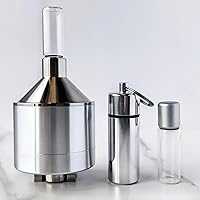 MuYuDaDi Silver Aluminum Spice Grinder - Compact Easy Clean Detachable Herb Mill for Kitchen