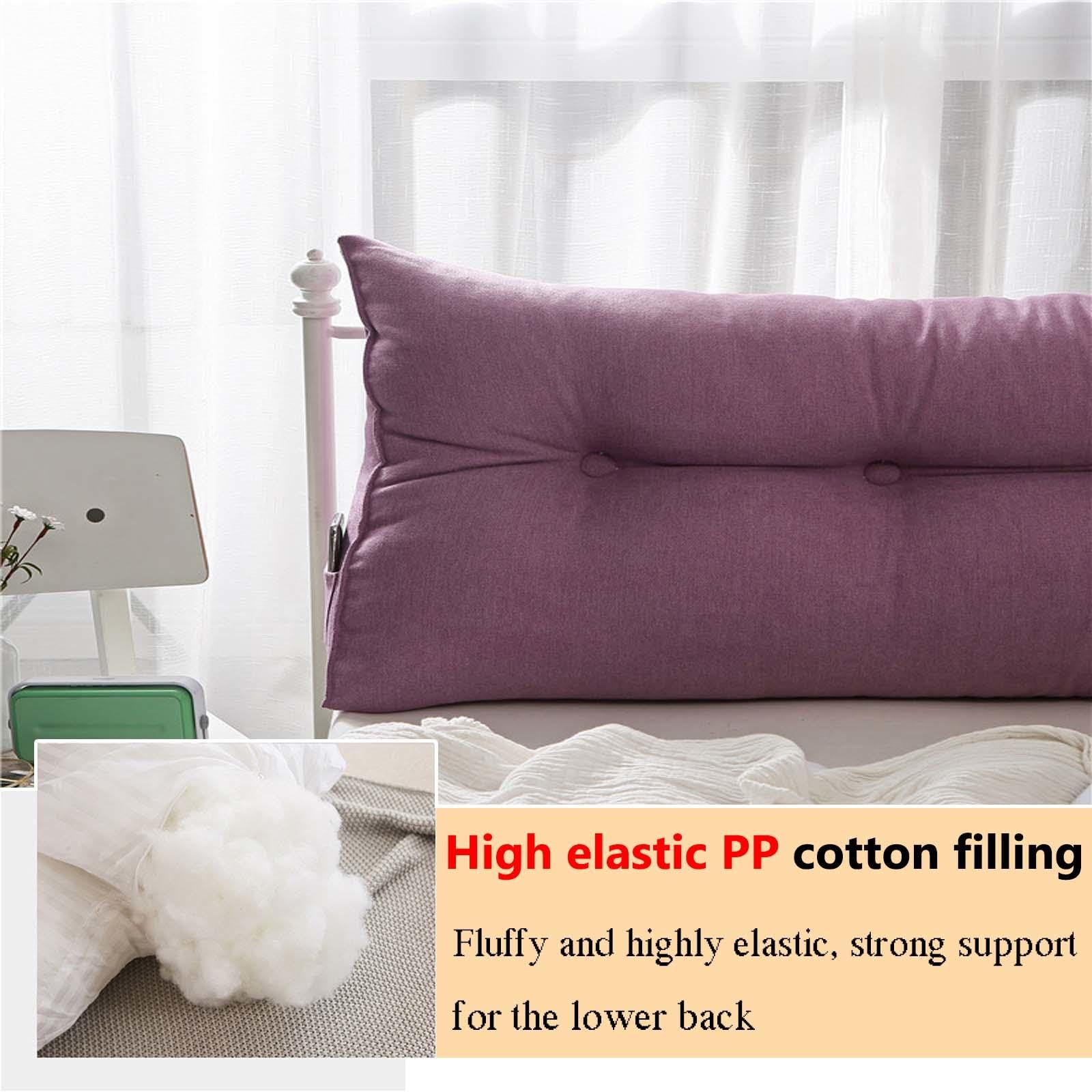 Cuscino ortopedico di supporto per la schiena per letto e divano, comodo cuscino da lettura con fodera rimovibile, cuscino ergonomico a cuneo per schienale, cuscino lungo per supporto lombare, 60 x 20