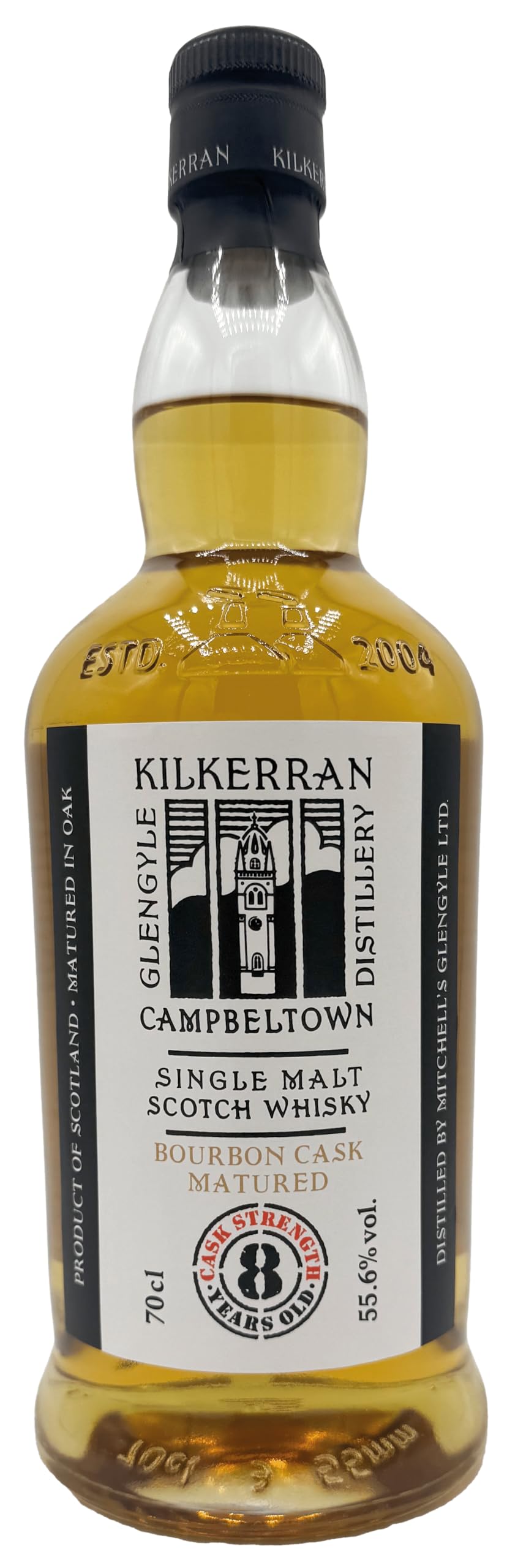 Kilkerran 8 Jahre Bourbon Cask Strength Release 2025 Campbeltown Single Malt Scotch Whisky 55,6% vol. 0,7l