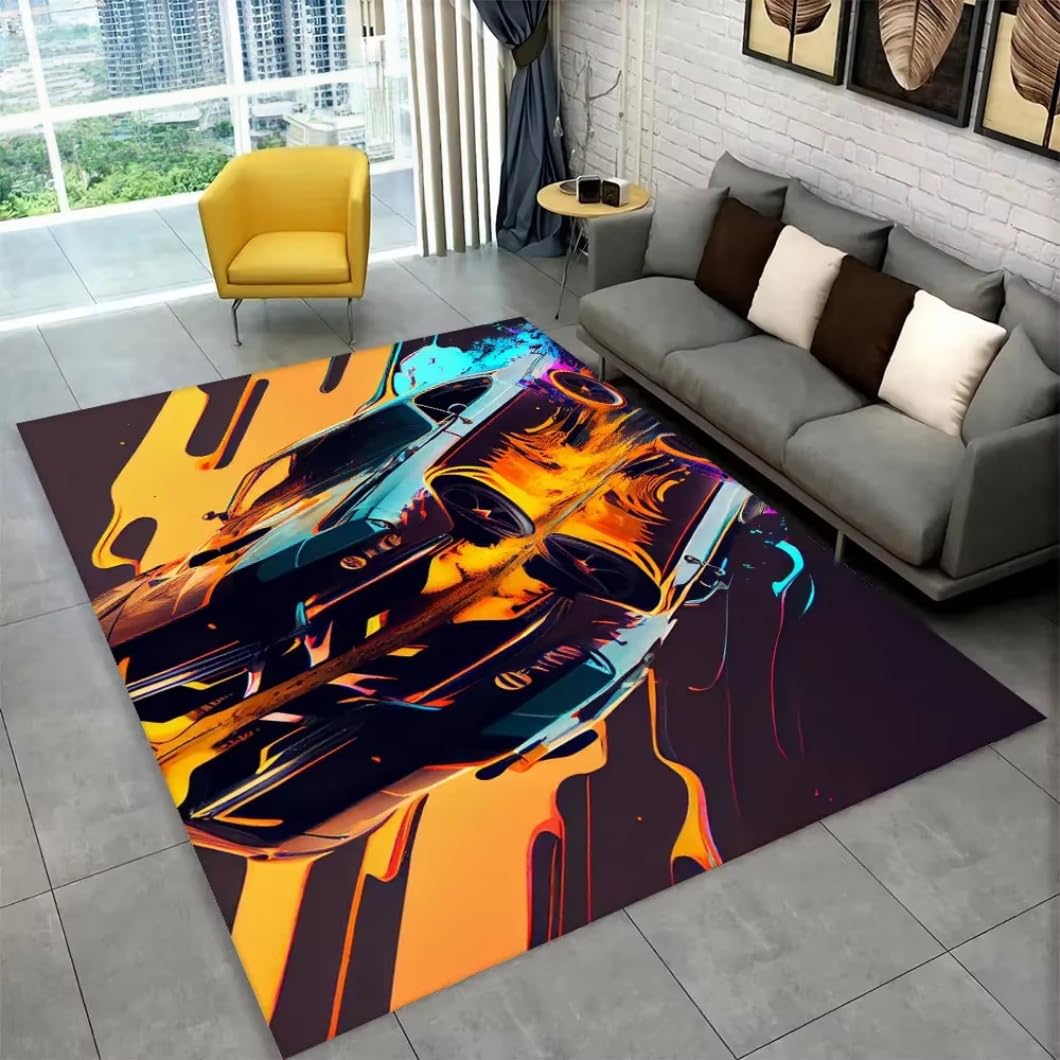 Tapis de salon antidérapant lavable pour chambre d'enfant et salle de jeux