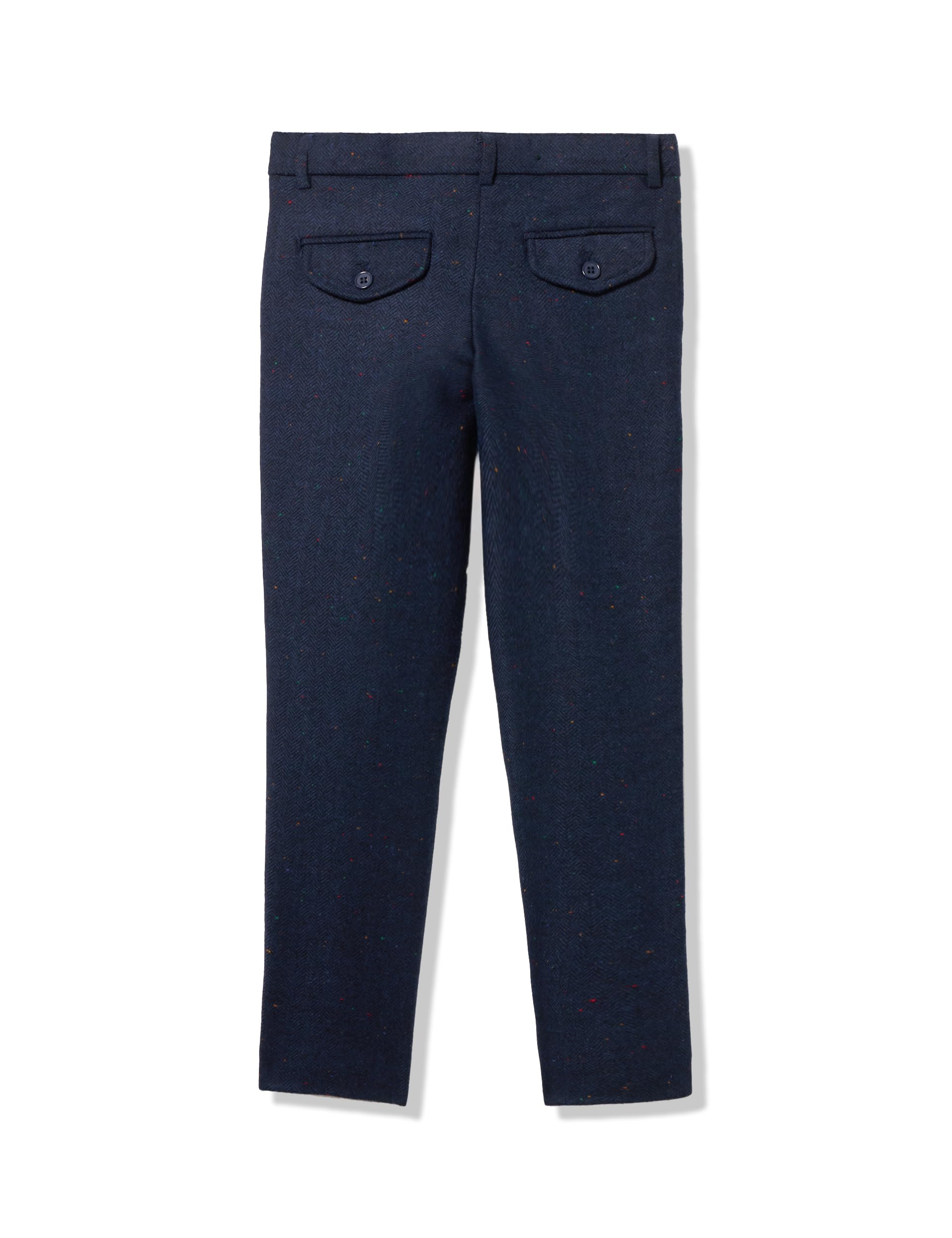 Isaac Mizrahi Boy's Fit Wool Blend Ink-Splash Pants Pantalones de Traje, Marina Militar, 16 Slim Niños y Adolescentes