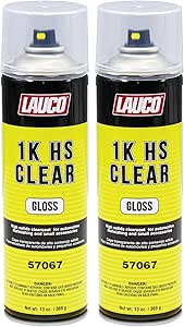 SEM 1K HS Gloss Clear Coat Spray (2-Pack, 15.5 Fl Oz Each) – High-Gloss UV-Resistant Protection