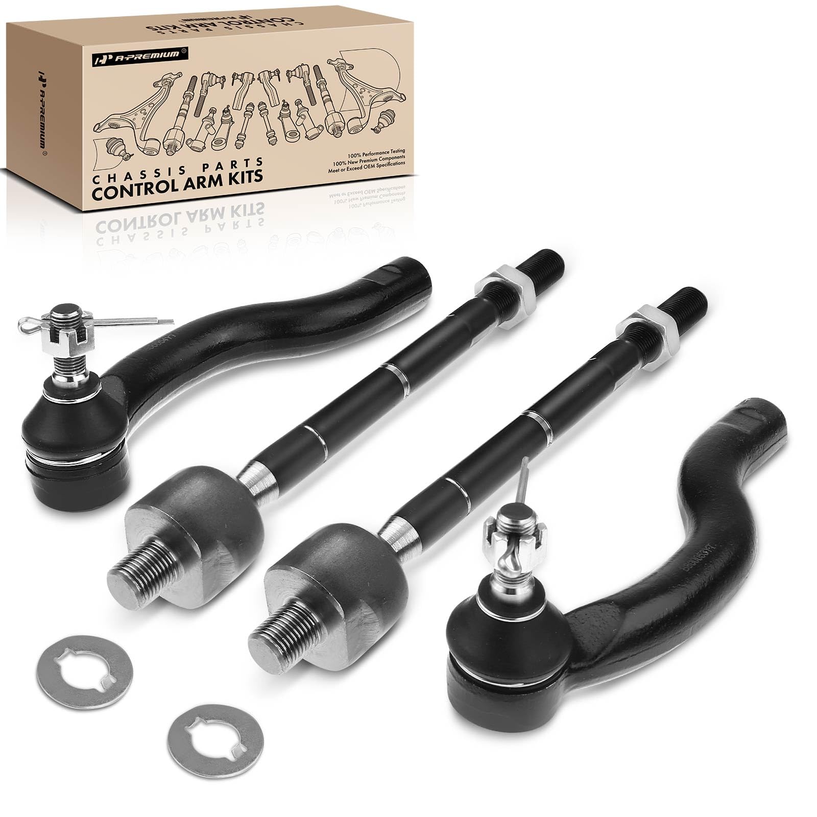 Amazon.com: A-Premium Front Inner & Outer Tie Rod End Kit