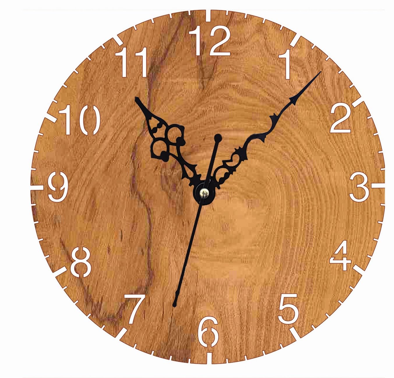 ADK Wooden Wall Clock, MDF Designer Wall Watch, Trendy Frameless Analog Hanging Home Decor Wall Clock for Bedroom Living Room Kitchen Drawing Room Office (Standard 30 x 30 Cm) 4 (B0D34Z4HRK) Amazon Price History, Amazon Price Tracker